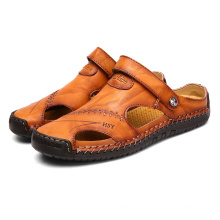 2021 Fashion New Summer Men's Shoes Work shoes Wear-Resistant Outdoor Non-Slip Breathable Leather Beach Shoes Men's Sandals